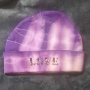 Purple Tie-Dye Kids Beanie